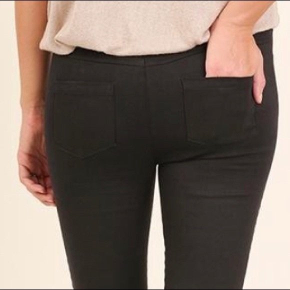 Black or Olive Washed Moto Jeggings - Picture 6 of 8